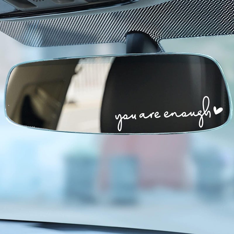 OFlyDesigns 3 x You are Enough Rearview Mirror Decal, Vanity Mirror Stickers, Rear View Mirror Sticker, Car Mirror Decal, Sticker for Tumblers, Window Self Affirmations - Image 4